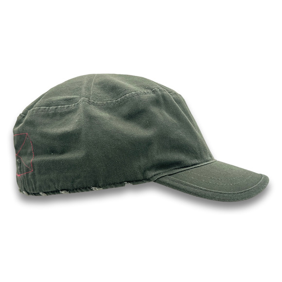 Army Cadet Hat Distressed Round Top BDU Baseball Castro Cap With Zippered Pocket - Picture 6 of 8